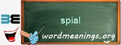 WordMeaning blackboard for spial